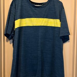 Xersion Navy and Yellow Short Sleeve Tee